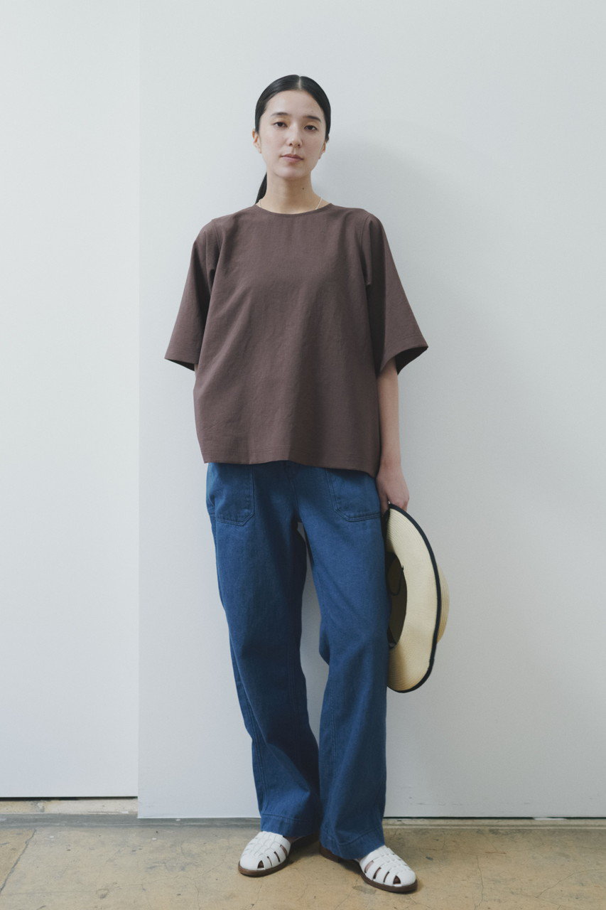 lelill(レリル)｜【日本製】THE BASIC H/S BLOUSE/ブラウン の通販