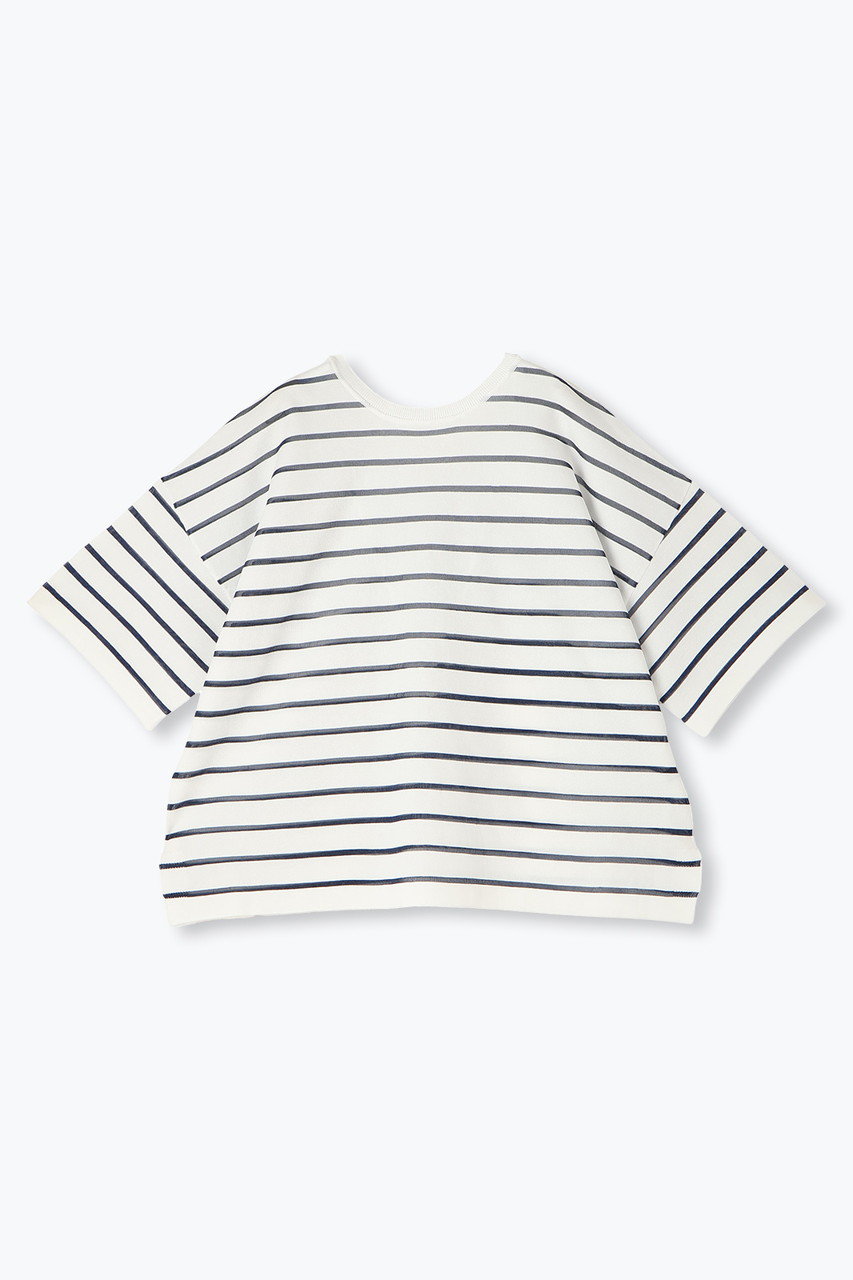 レリル/lelillの2WAY WIND THOUGH ボーダーニット(オフホワイト/12530912)