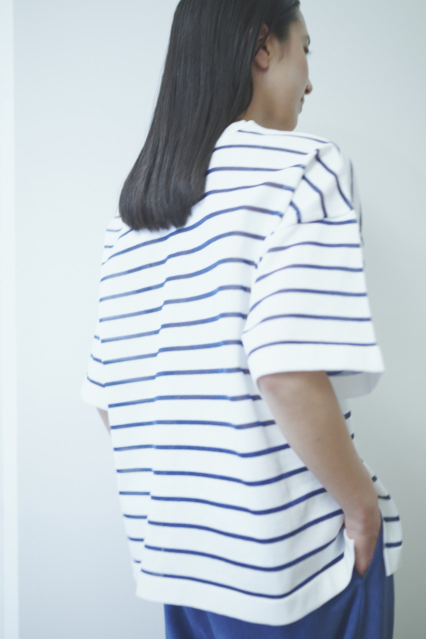 lelill 2WAY ボーダー サマーニット WIND THOUGH レリル 12530912 lelill 2WAY ボーダー サマーニット WIND THOUGH レリル