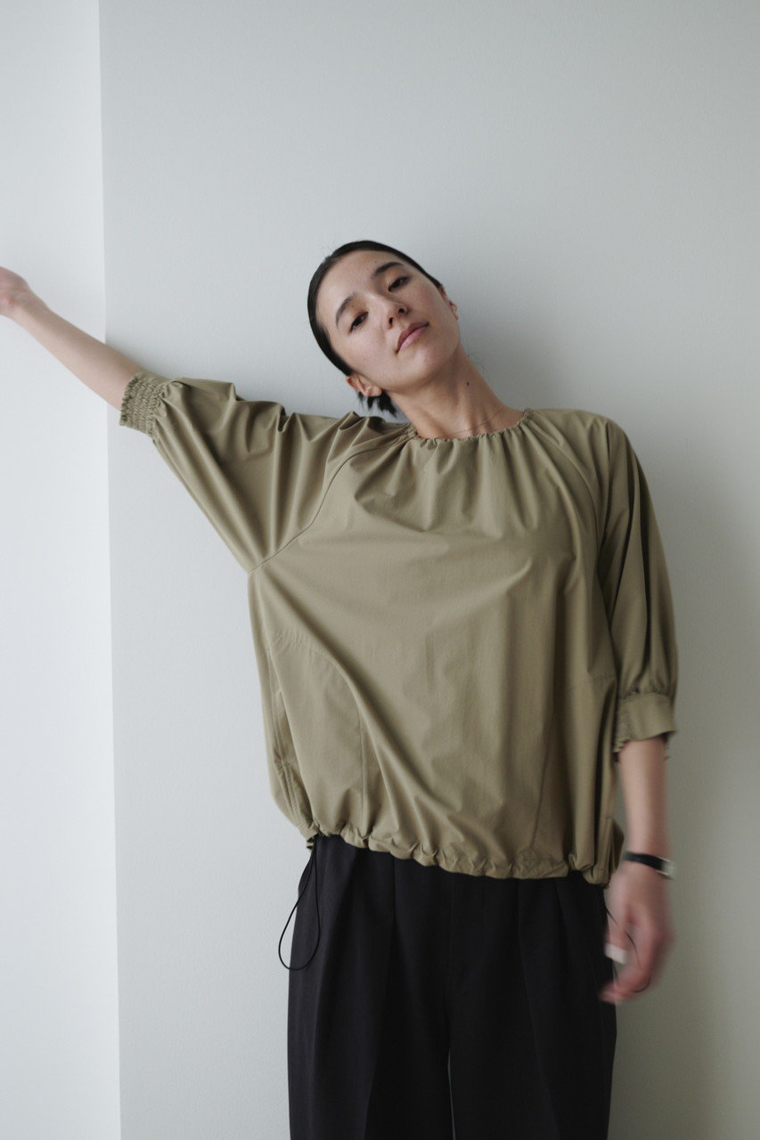 lelill◆25SS/アジャスタブルフレアブラウス/38/ナイロン/BRW/12530121 lelill(レリル)｜アジャスタブルフレアブラウス/ベージュ の通販