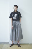 lelill(レリル)｜ピマソロアンクルワイドパンツ/ストライプ の通販