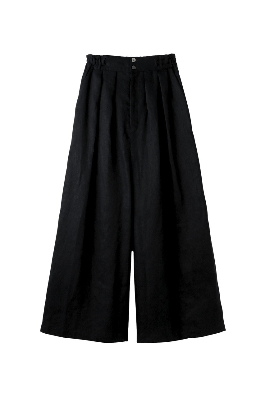 lelill LINEN WIDE PANTS (ブラック, 36) レリル ELLE SHOP lelill LINEN WIDE PANTS (ブラック, 36) レリル ELLE SHOP