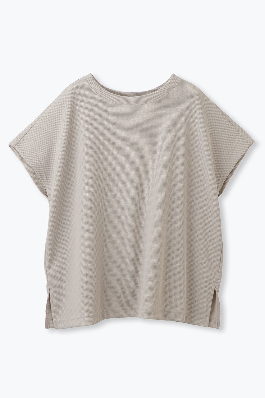 lelill 【日本製】ハイテクワッフル ワイドTシャツ (グレージュ, 38) レリル ELLE SHOP lelill 【日本製】ハイテクワッフル ワイドTシャツ (グレージュ, 38) レリル ELLE SHOP