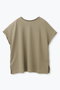 【日本製】ハイテクワッフル　ワイドTシャツ レリル/lelill カーキ