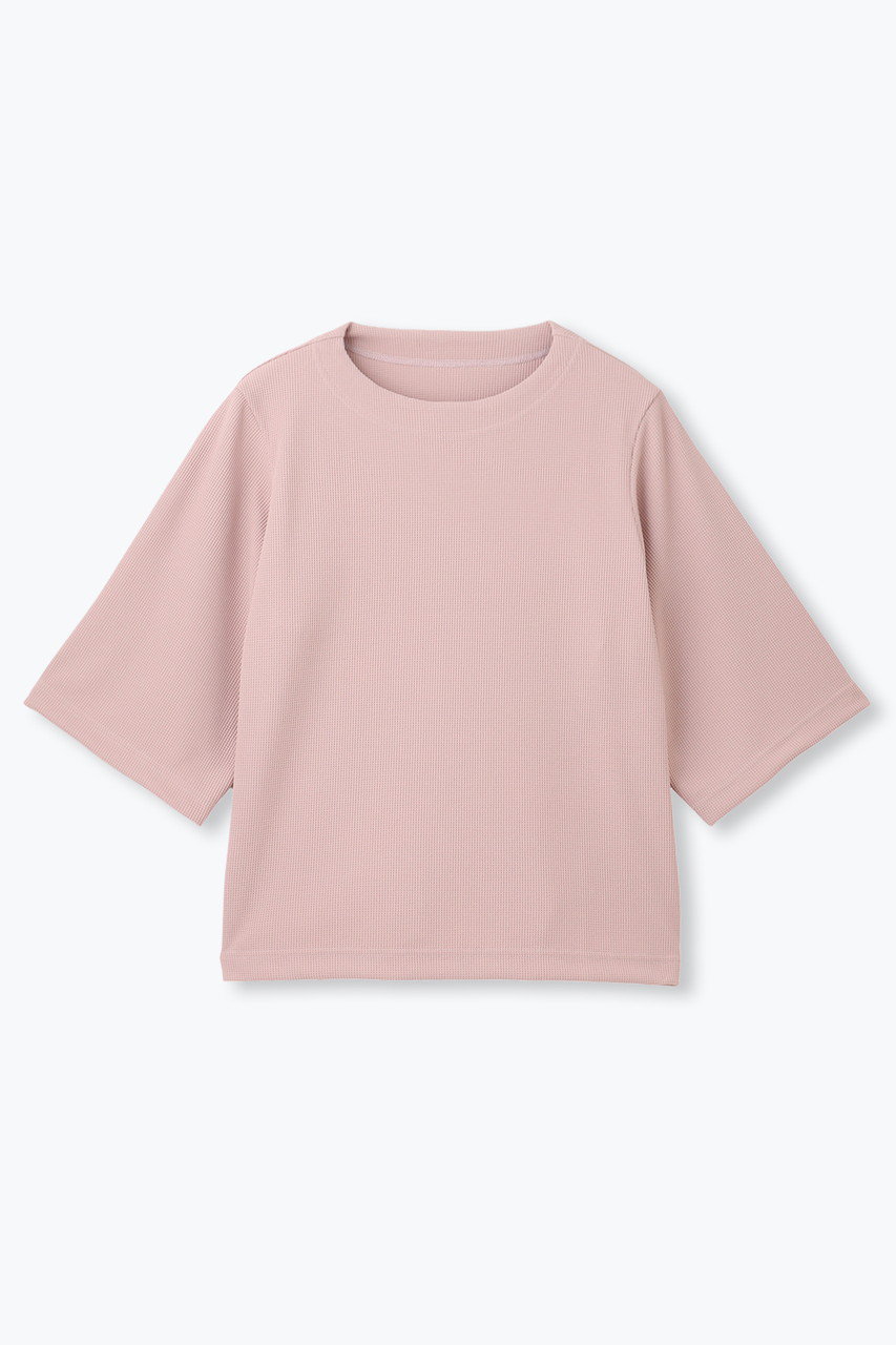 lelill 【日本製】ハイテクワッフルオーバーサイズT (ピンク, 38) レリル ELLE SHOP lelill 【日本製】ハイテクワッフルオーバーサイズT (ピンク, 38) レリル ELLE SHOP