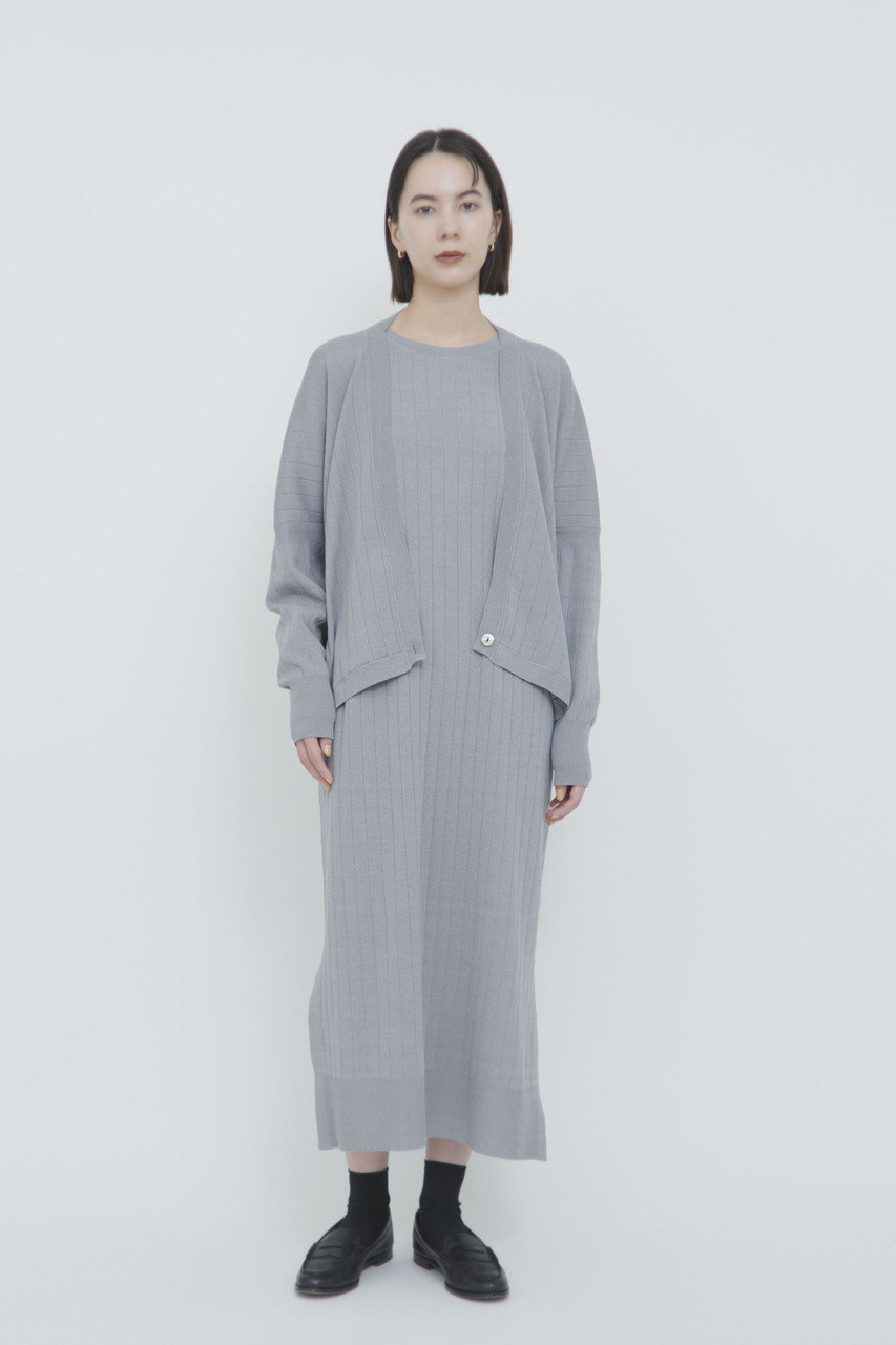 lelill(レリル)｜ハイテクワイドリブ ボレロ/グレー の通販｜ELLESHOP