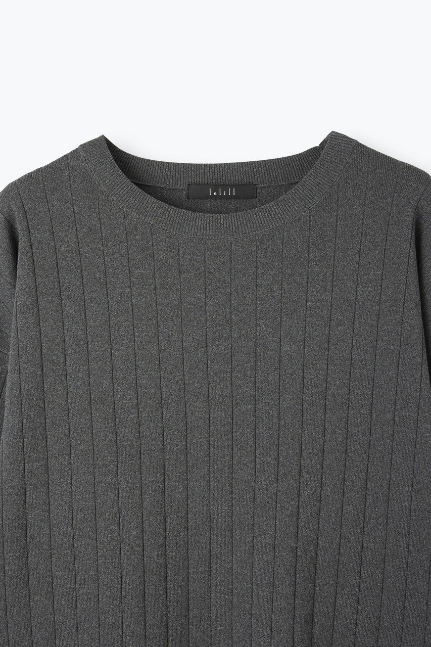 lelill(レリル)｜ハイテクワイドリブ OP/グレー の通販｜ELLESHOP