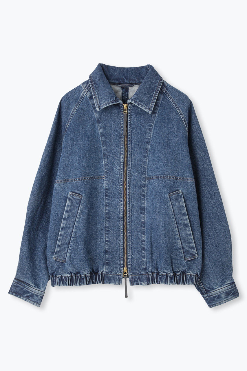 lelill バックタック ドリズラー ジャケット (ブルー, 38) レリル ELLE SHOP lelill バックタック ドリズラー ジャケット (ブルー, 38) レリル ELLE SHOP
