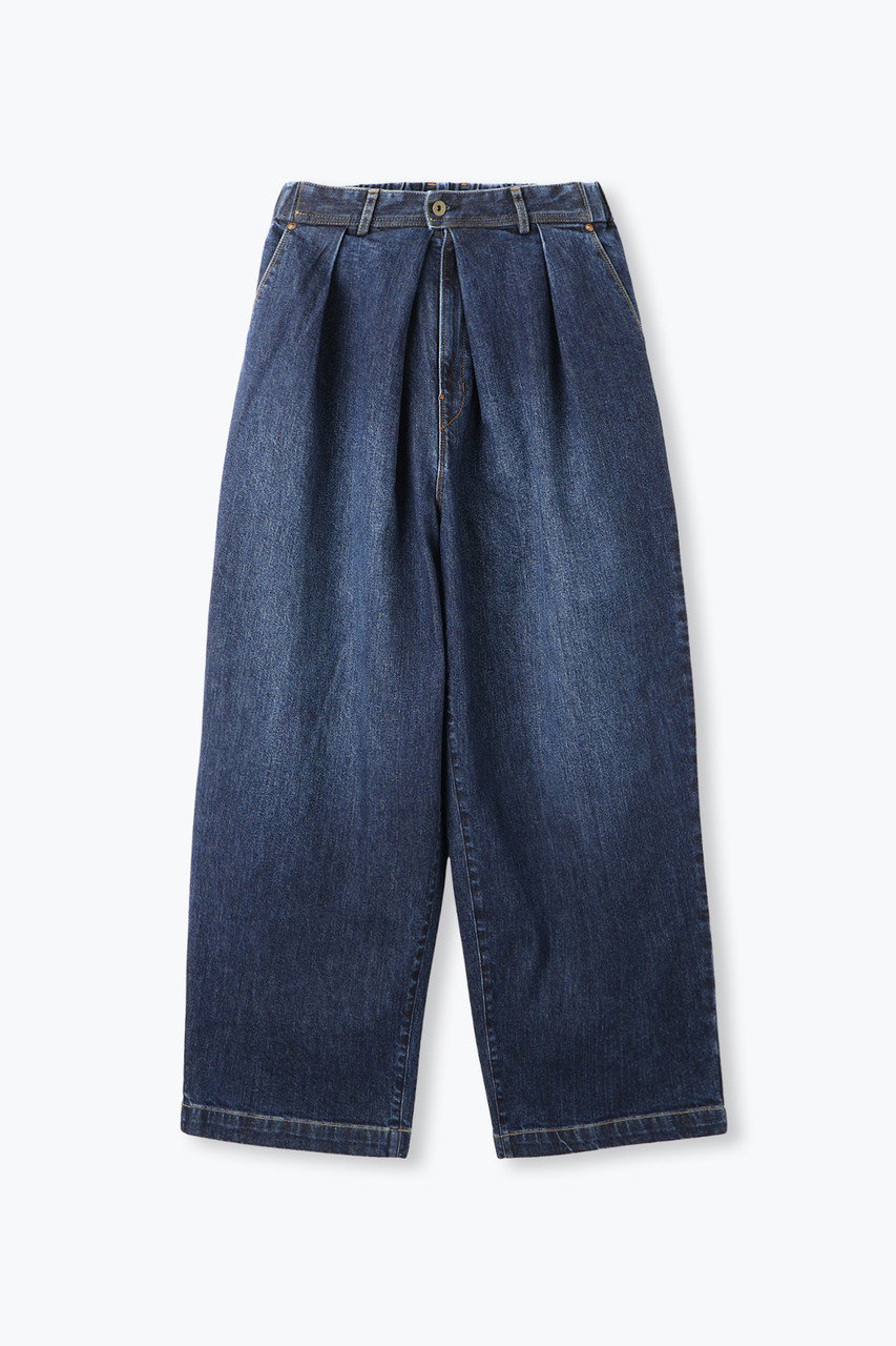lelill タックワイド ジーンズ / デニム (インディゴ, 26) レリル ELLE SHOP lelill タックワイド ジーンズ / デニム (インディゴ, 26) レリル ELLE SHOP
