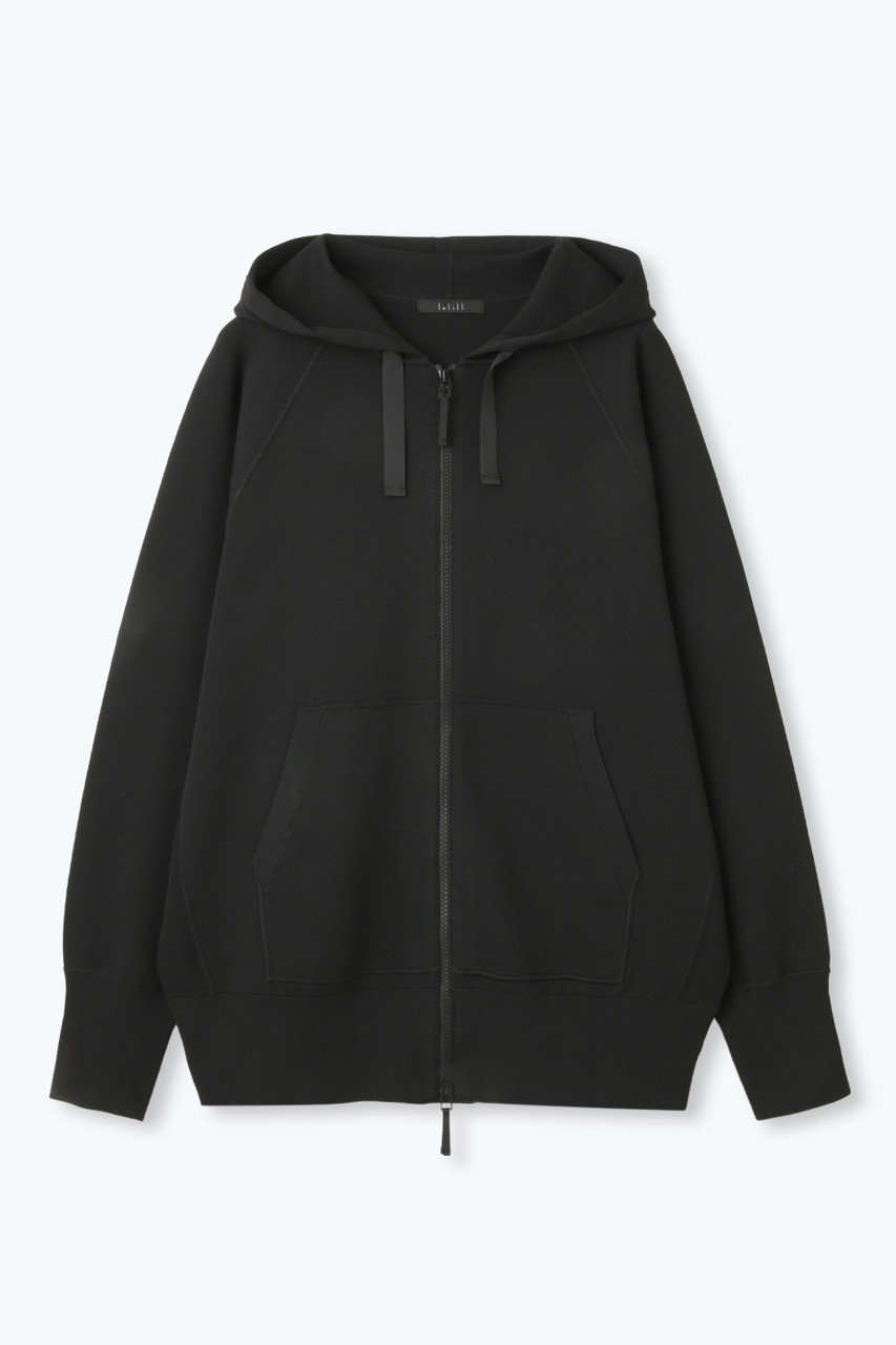 lelill ハイテクニット フーディ / パーカー (ブラック, 38) レリル ELLE SHOP