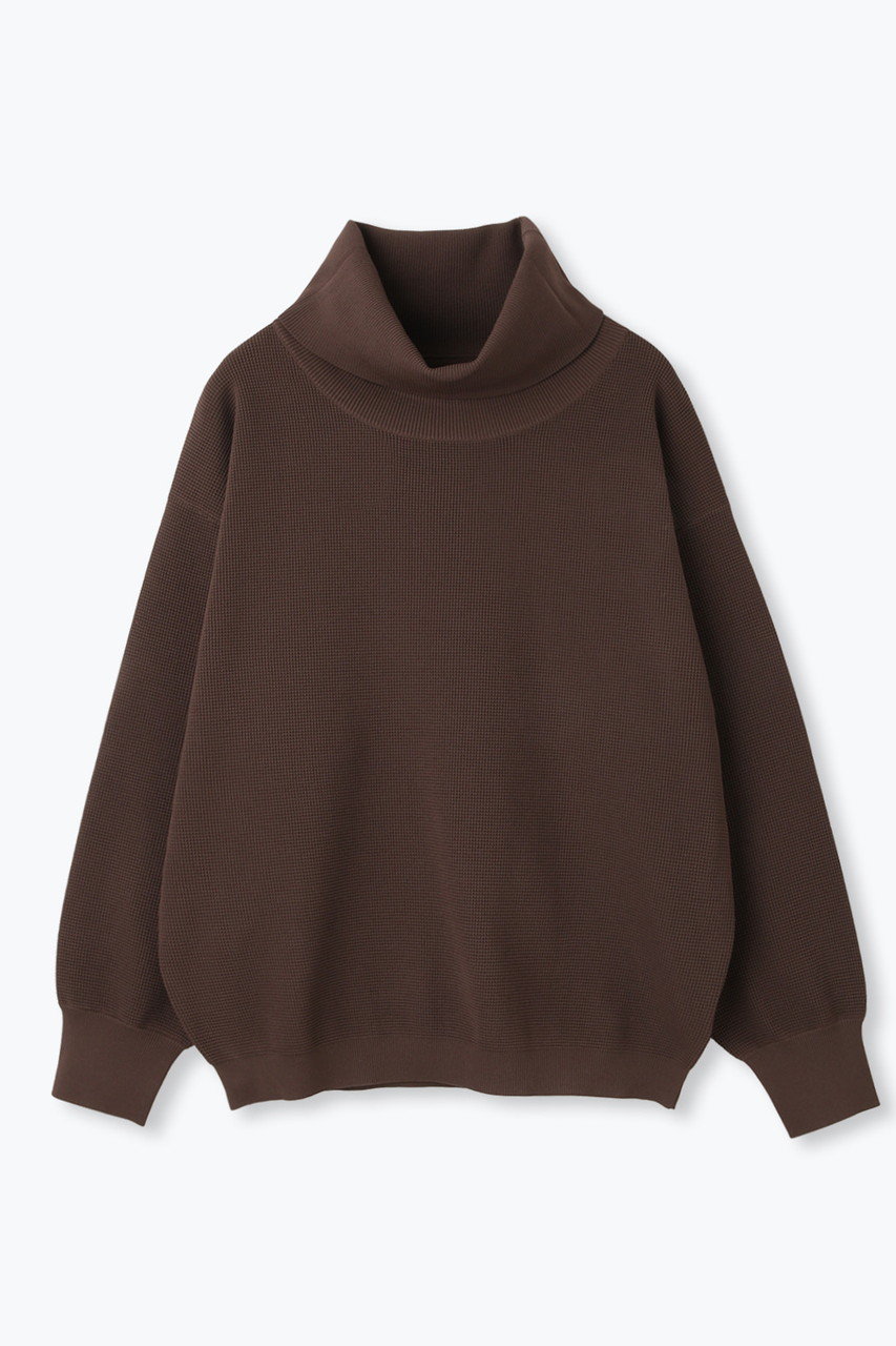 ハイテクワッフル タートルニット