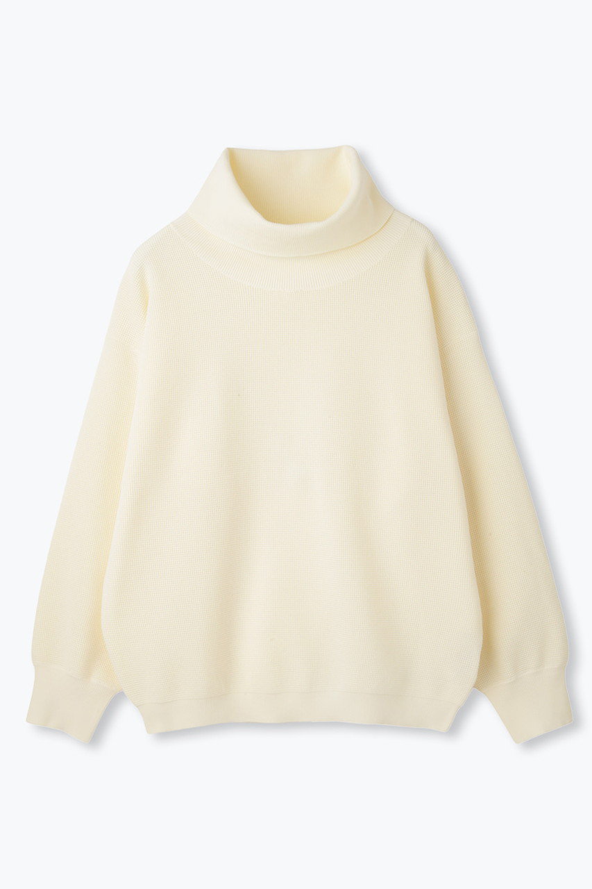 ハイテクワッフル タートルニット