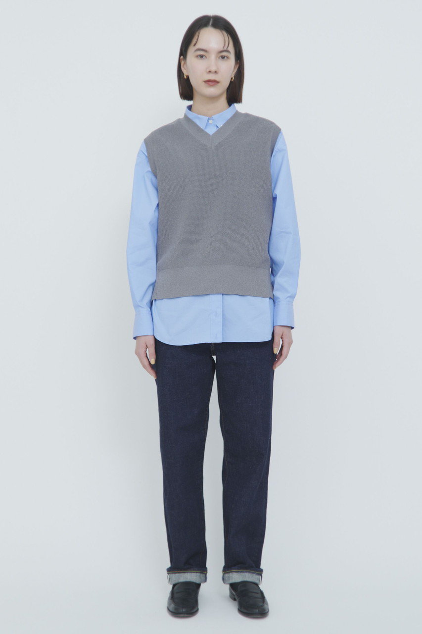 lelill(レリル)｜ハイテクワッフル2WAY ジレ/ブラウン の通販