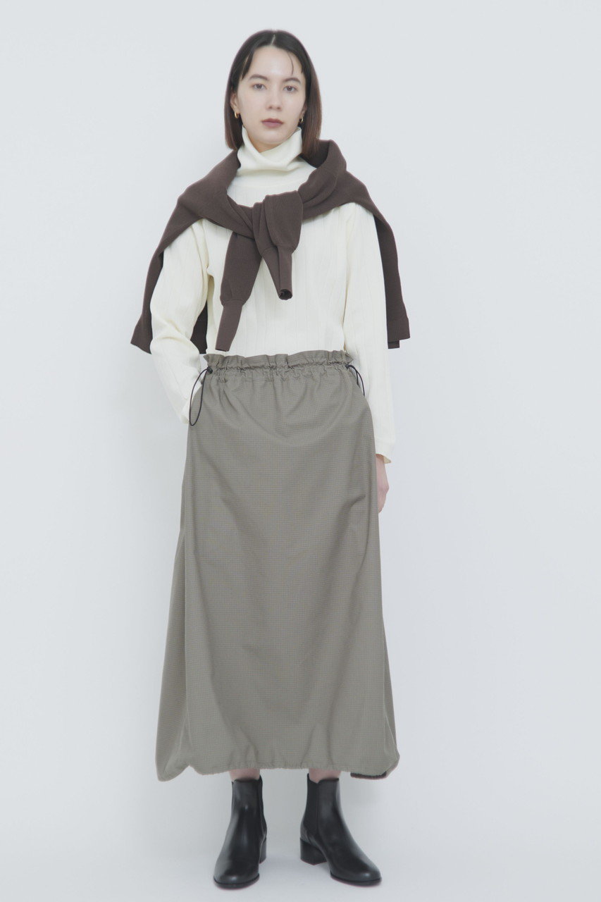 lelill(レリル)｜ハイテクワイドリブニット/エクリュ の通販｜ELLESHOP