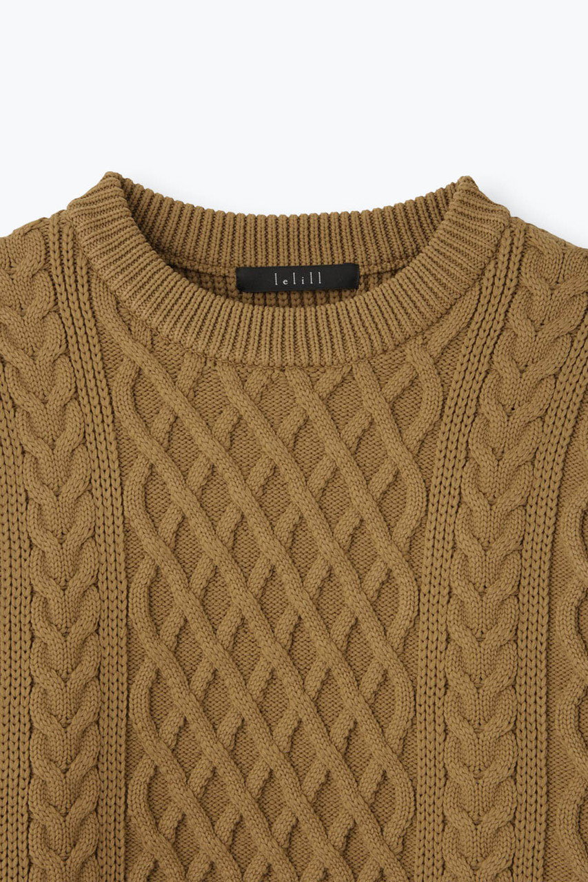 lelill(レリル)｜ハイテク アランニット/レッド の通販｜ELLESHOP