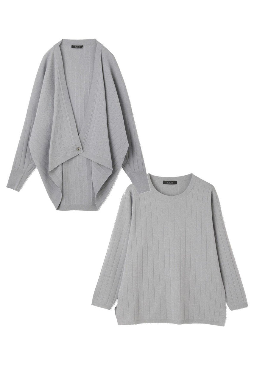 レリル/lelillの【limited set item】ハイテクワイドリブ　ニット+ボレロ(グレー/11586329)