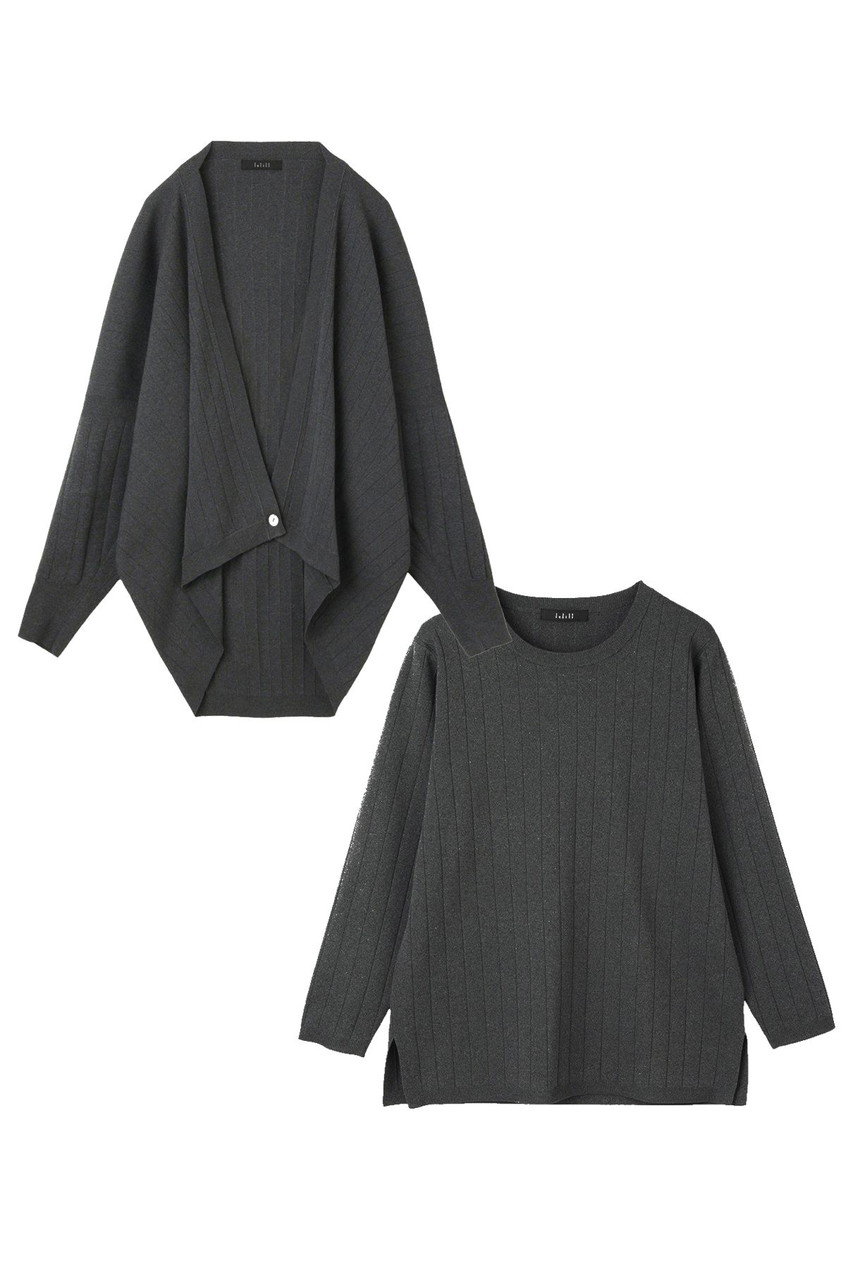 【limited set item】ハイテクワイドリブ　ニット+ボレロ