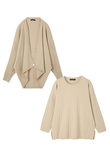 【limited set item】ハイテクワイドリブ　ニット+ボレロ