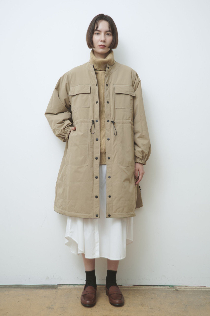lelill(レリル)｜ユーティリティー2WAYコート/ネイビー×ベージュ の