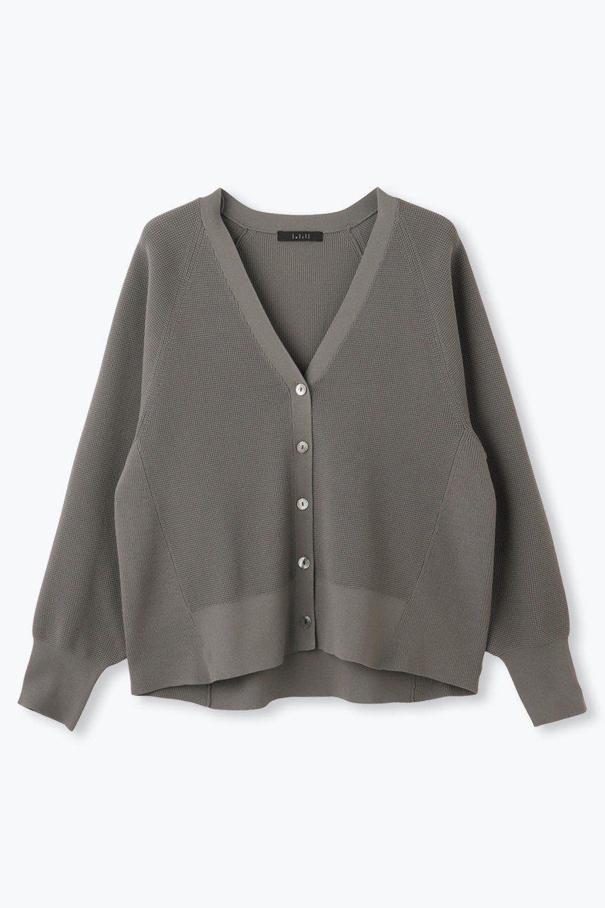 レリル/lelillのハイテクAラインワッフルカーディガン(グレー/11610413)