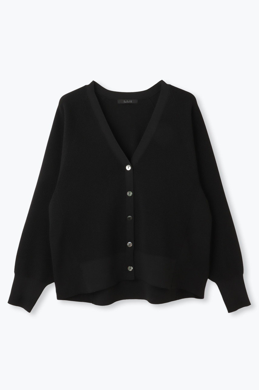 レリル/lelillのハイテクAラインワッフルカーディガン(ブラック/11610413)