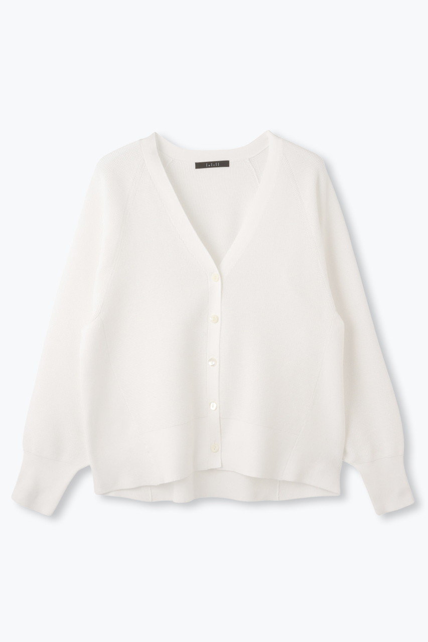 レリル/lelillのハイテクAラインワッフルカーディガン(オフホワイト/11610413)