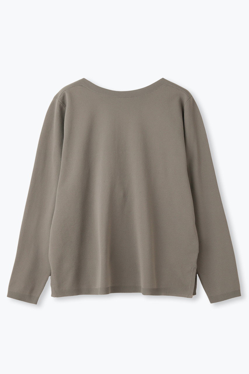 lelill(レリル)｜ハイテク2WAYバスクニット/グレー の通販｜ELLESHOP