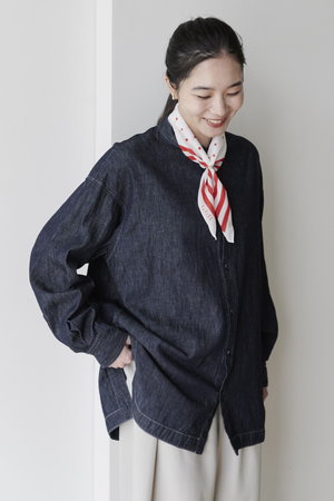 レリル/lelillのバックオープン ワークオーバーシャツ(110400/110403)