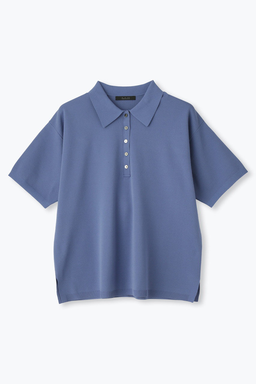 レリル/lelillのハイテク ニットポロシャツ(ブルー/11630312)