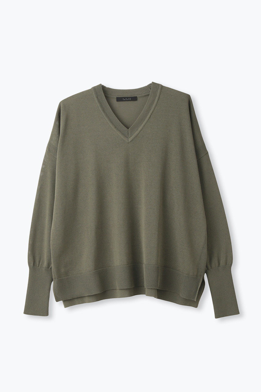 ワイドVネックプルオーバー