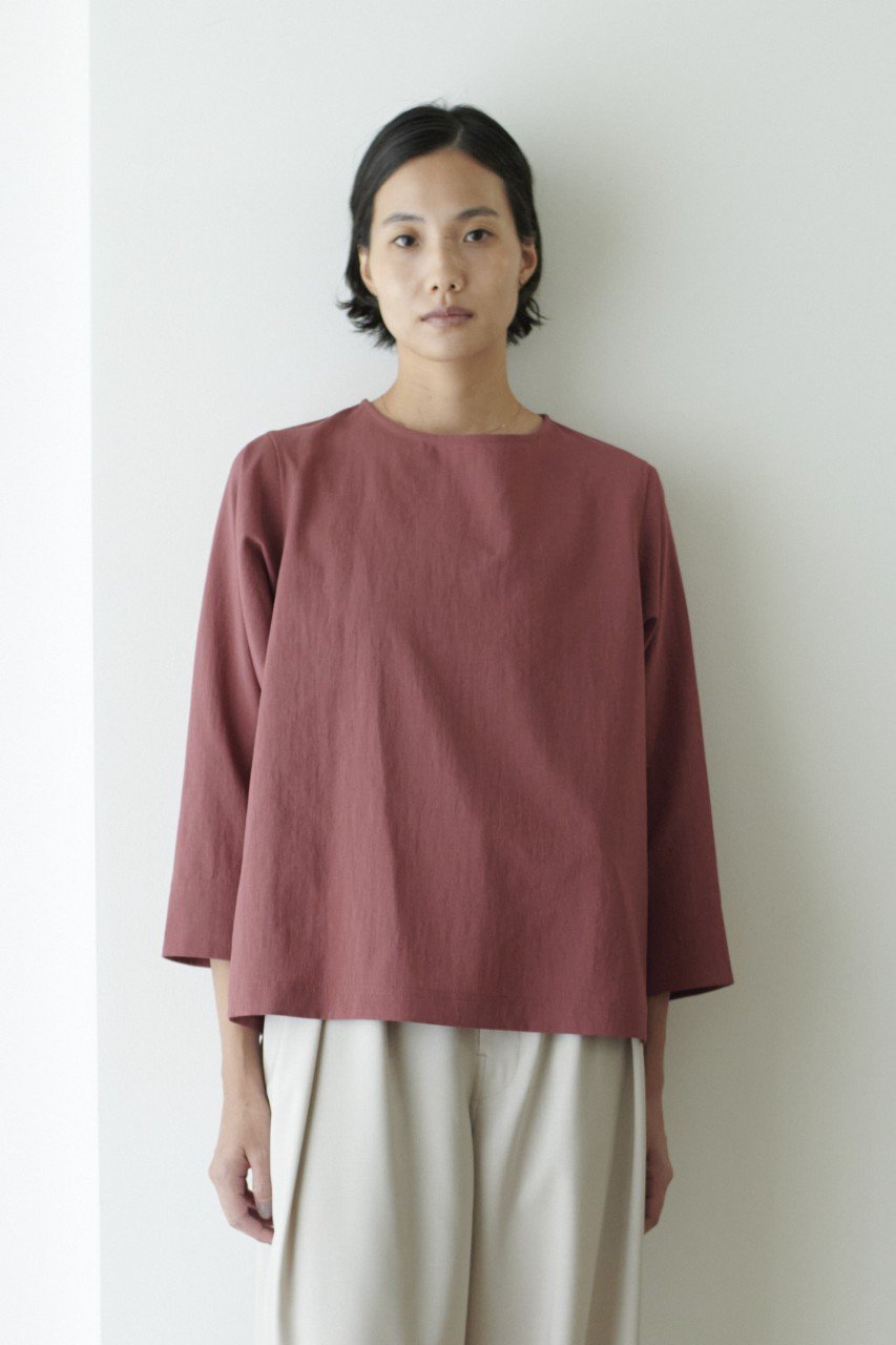 lelill(レリル)｜ハイテクシアーBASIC BLOUSE/ボルドー の通販 