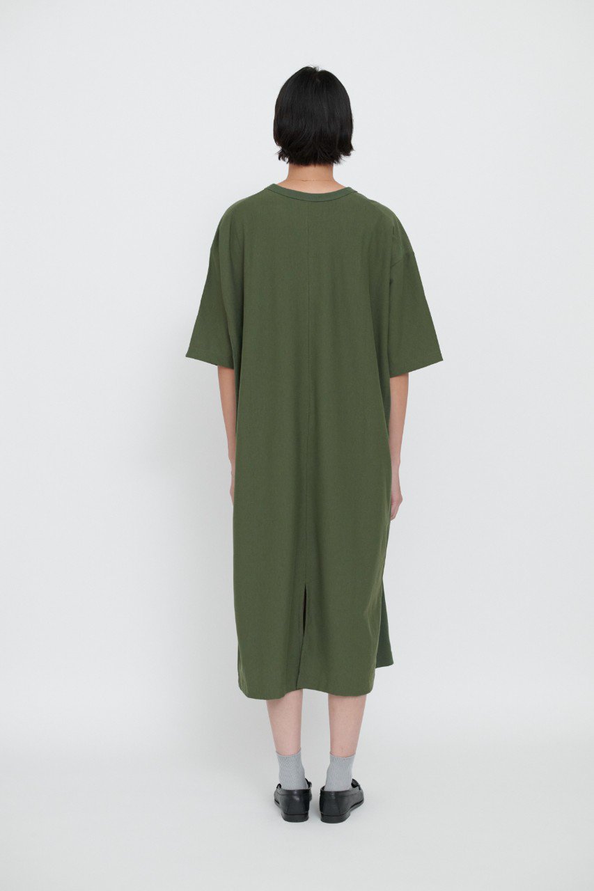 lelill(レリル)｜THE ハイテクベーシック Tシャツワンピース/グリーン