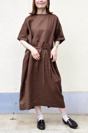 レリル/lelillの【予約販売】リネン コクーンワンピース(110500/110503)