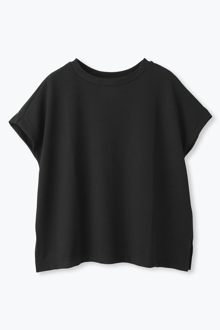 レリル/lelillのハイテクワッフル　ワイドTシャツ(ブラック/11630912)
