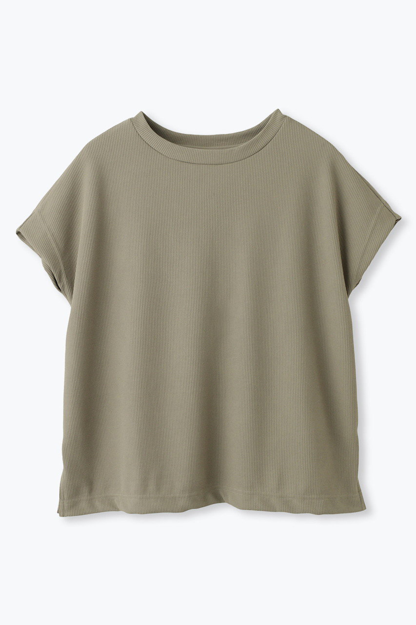 レリル/lelillのハイテクワッフル　ワイドTシャツ(カーキ/11630912)