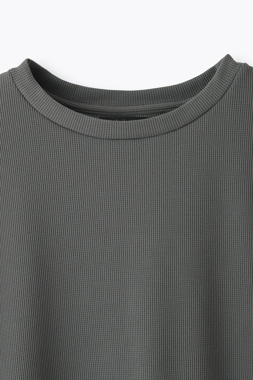 lelill(レリル)｜ハイテクワッフル ワイドTシャツ/カーキ の通販