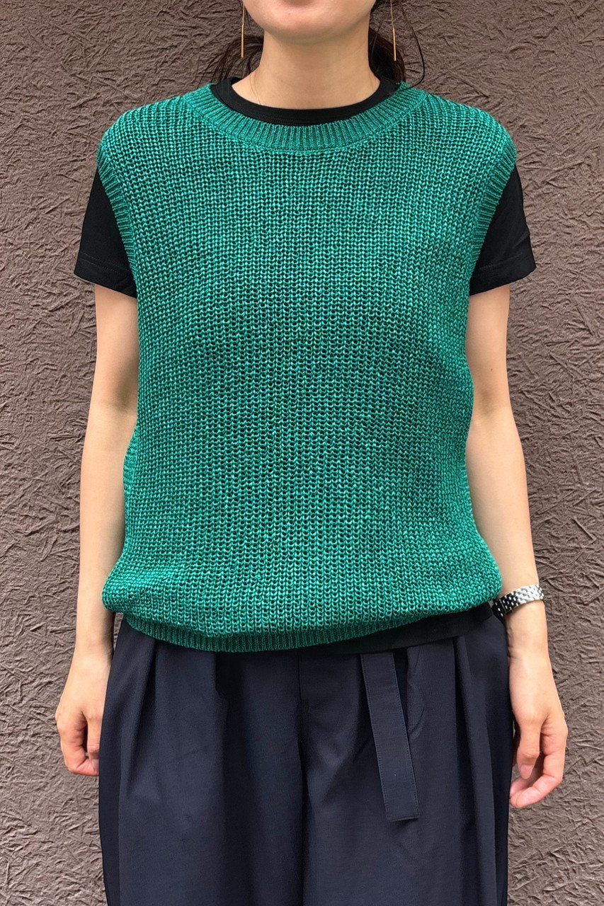 レリル/lelillの【limited Price】ギマベスト×ベーシックTシャツ(グリーン×ブラック/11645319)
