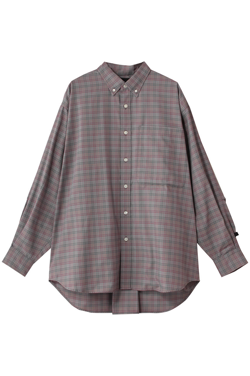 DAIWA PIER39 W's TECH BUTTON DOWN SHIRT L/S TATTERSALL (グレー, F) ダイワ ピア39 ELLE SHOP DAIWA PIER39 W's TECH BUTTON DOWN SHIRT L/S TATTERSALL (グレー, F) ダイワ ピア39 ELLE SHOP