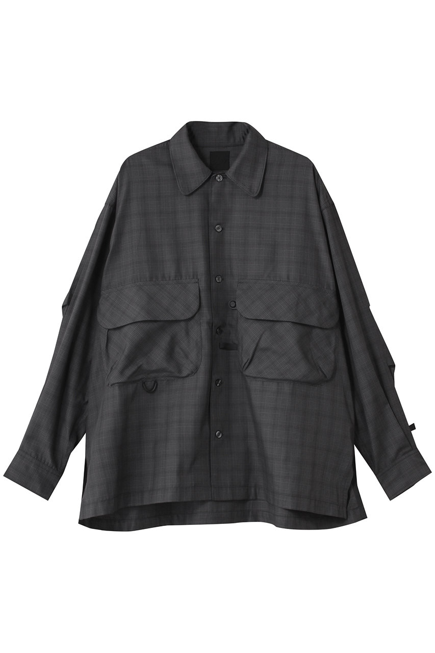 DAIWA PIER39 W's TECH SPORTS OPEN COLLAR SHIRT L/S NOVA CHECK (チャコール, F) ダイワ ピア39 ELLE SHOP DAIWA PIER39 W's TECH SPORTS OPEN COLLAR SHIRT L/S NOVA CHECK (チャコール, F) ダイワ ピア39 ELLE SHOP