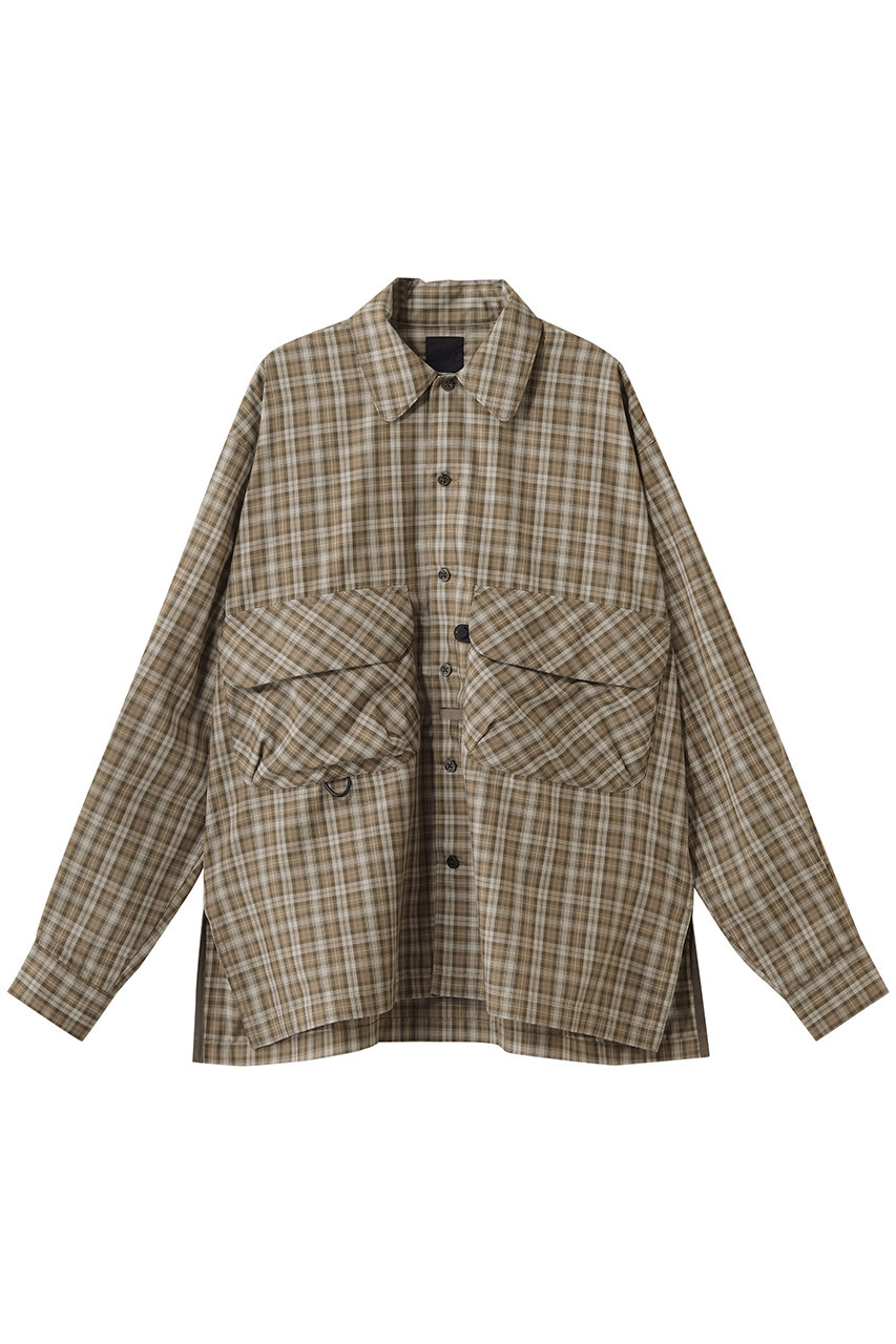 ダイワ ピア39/DAIWA PIER39の【MEN】TECH SPORTS OPEN COLLAR SHIRT L/S GREN PLAID(ブラウングレー/BE-82026)