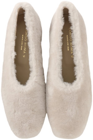 コルソローマ ノーヴェ/CORSO ROMA 9のシアリングフラットシューズ(130400/130401)