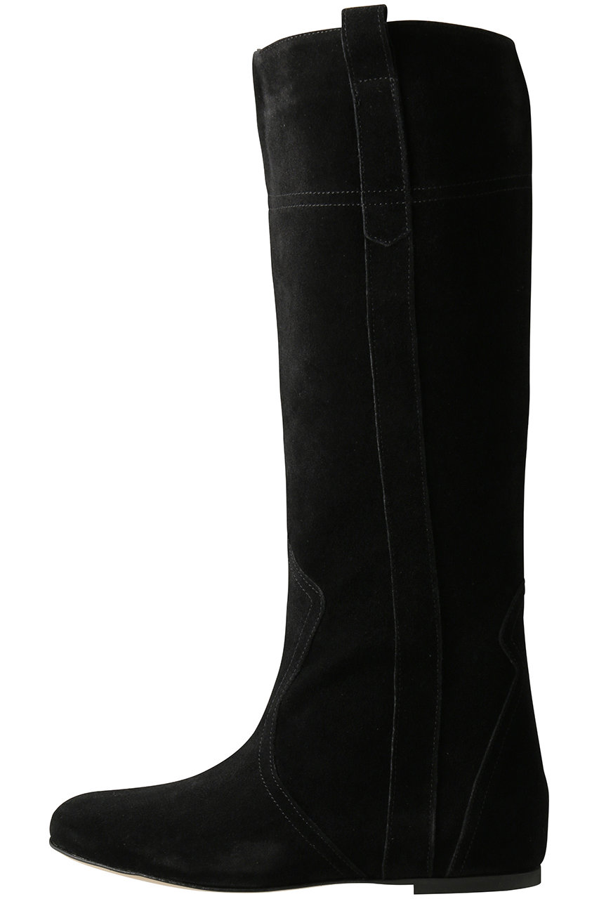 CORSO ROMA 9 スエードロングブーツ (ブラック, 39(26)) コルソローマ ノーヴェ ELLE SHOP