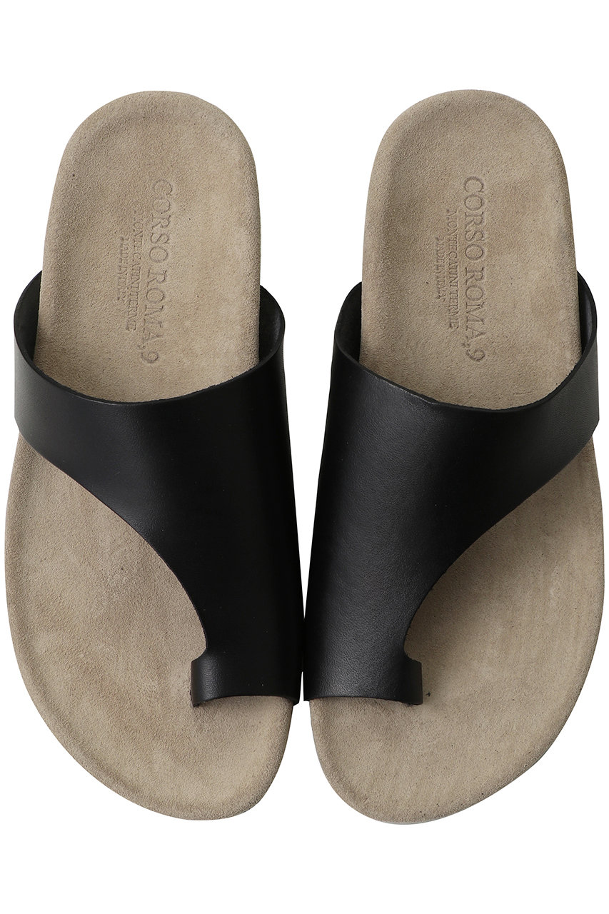 コルソローマ ノーヴェ/CORSO ROMA 9のフットベッドトングサンダル(ブラック/145)