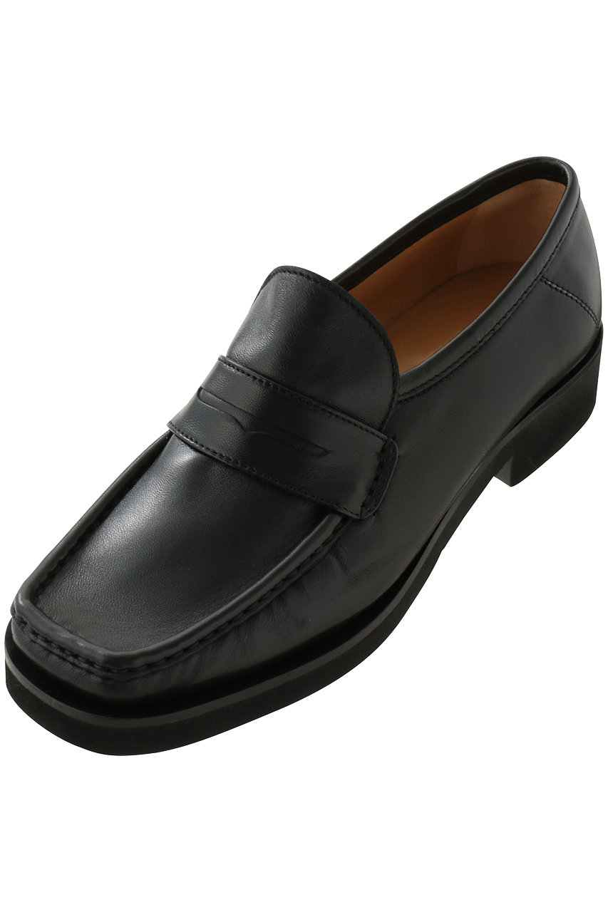CORSO ROMA 9 スクエアトゥローファー (ブラック, 36(23)) コルソローマ ノーヴェ ELLE SHOP