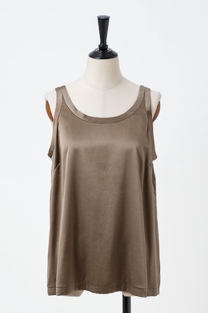 オーヴィル/EAUVIREのウォッシャブルシルクタンクトップ(110100/110101)