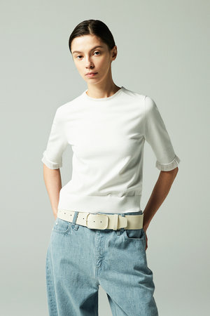 オーヴィル/EAUVIREのシアー付属付きプルオーバー(110100/110102)