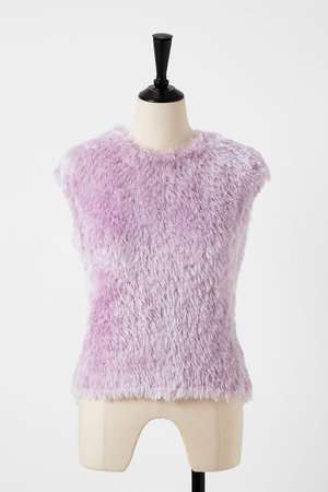 オーヴィル/EAUVIREのシルクファーフレンチスリーブニット(110300/110301)