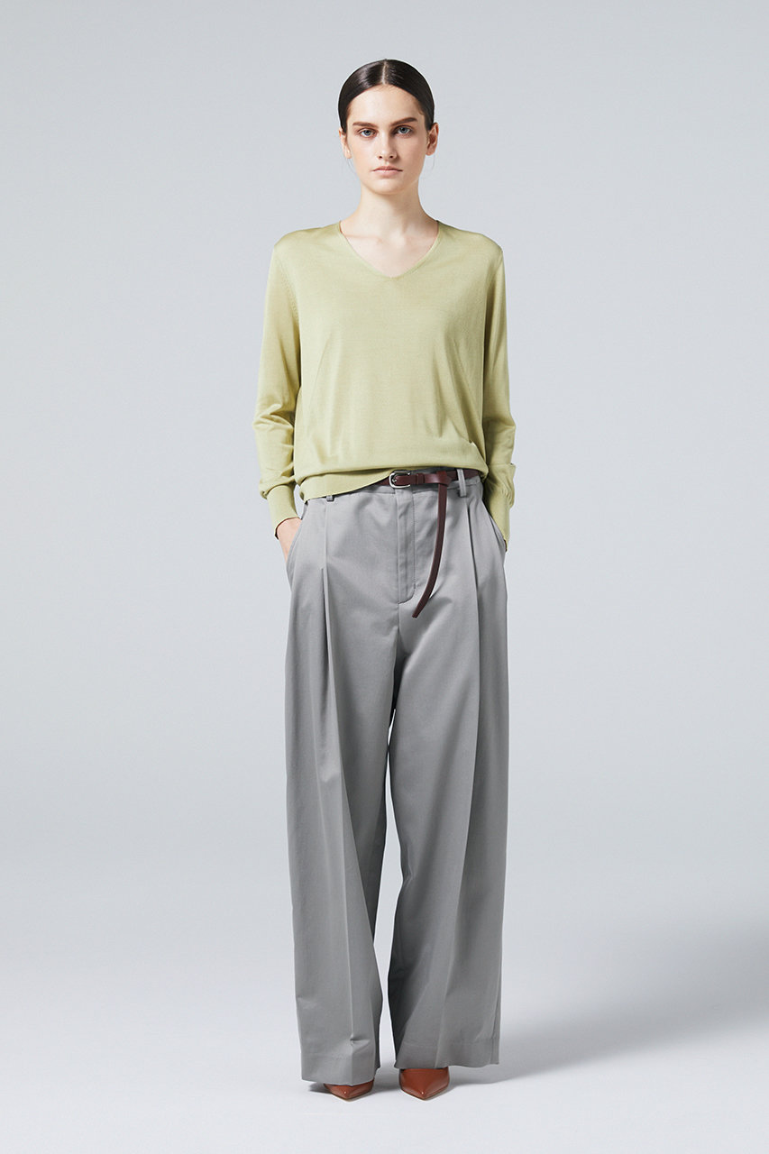 EAUVIRE(オーヴィル)｜フィラメントシルクVネックプルオーバー