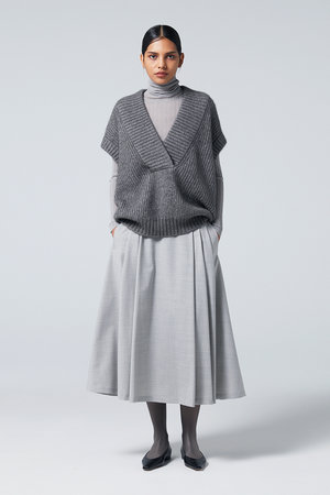 オーヴィル/EAUVIREのソフトプリーツロングスカート(110700/110703)