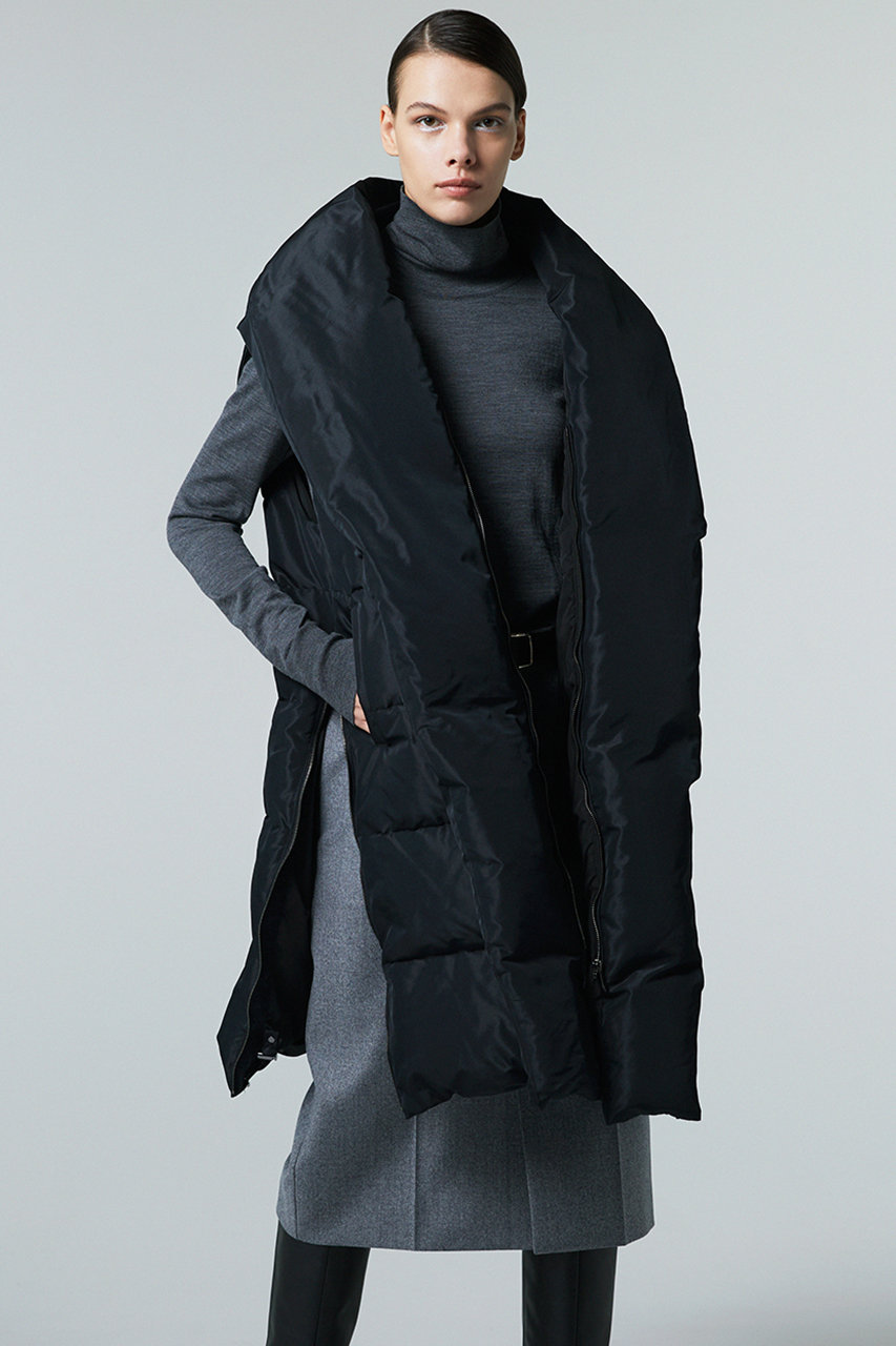 EAUVIRE(オーヴィル)｜ロングダウンジレ/ブラック の通販｜ELLESHOP